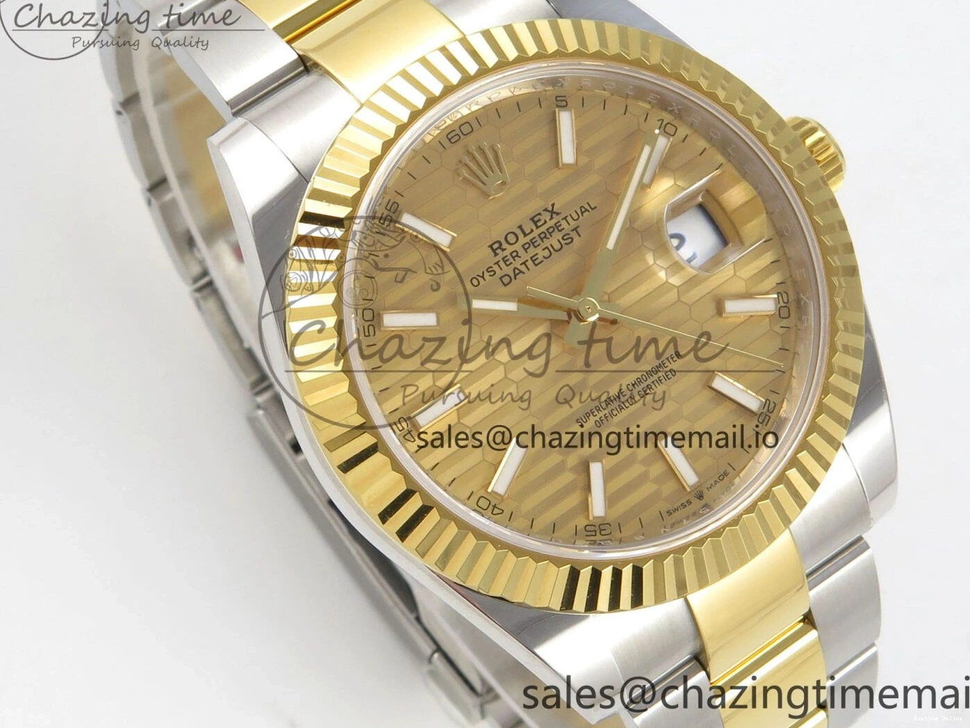 0521 DateJust 41 126333 SS YG ARF 1:1 Best Edition YG Texture Stick Dial on Oyster Bracelet SH3235 (Weighted) Efficient 209